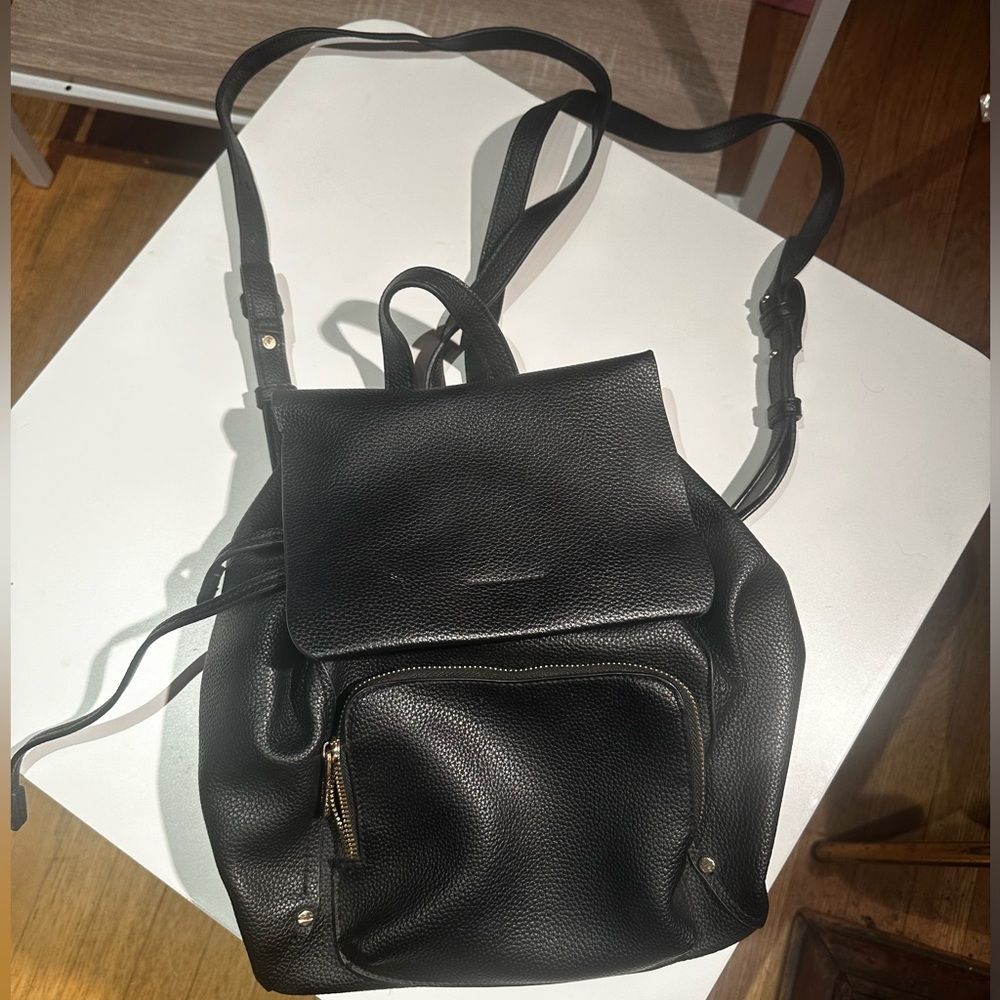 Topshop Mini Black Drawstring Backpack - image 2